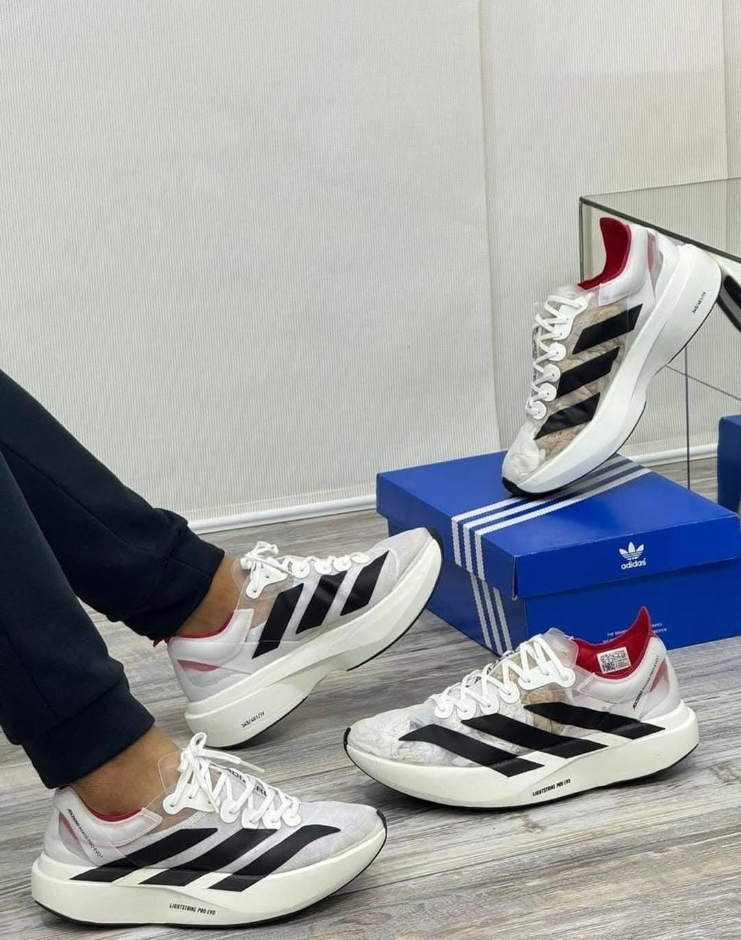 ADIZERO ADIOS PRO EVO 1 BLANCO L NEGRA