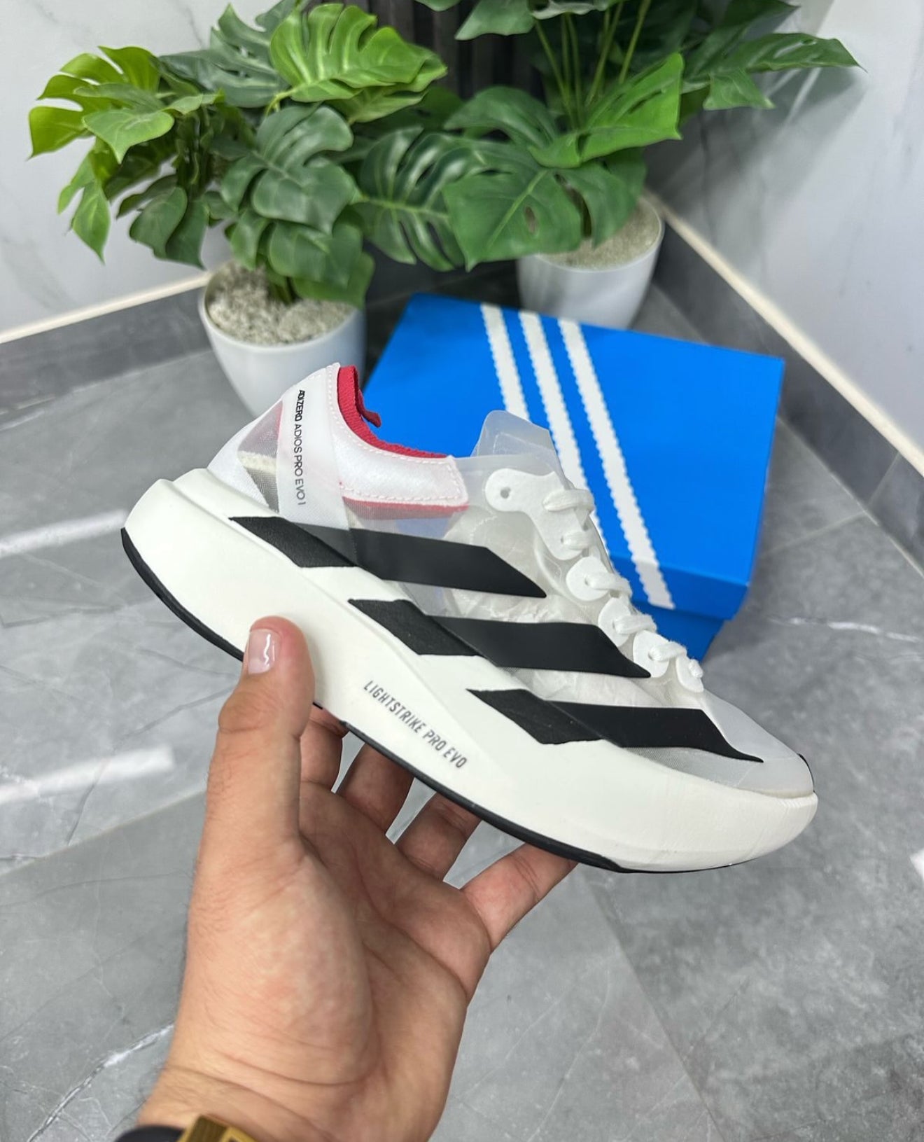 ADIZERO ADIOS PRO EVO 1 BLANCO L NEGRA