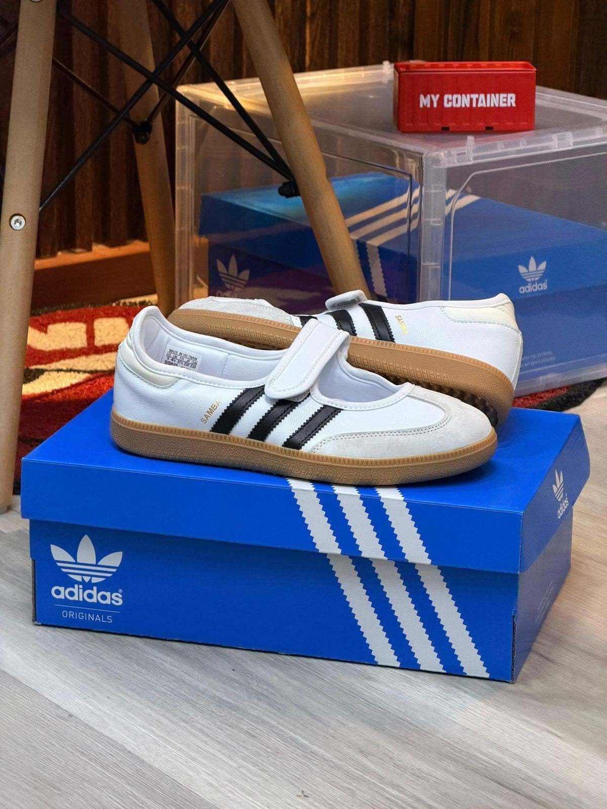 ADIDAS SAMBA JANE BLANCA-NEGRA