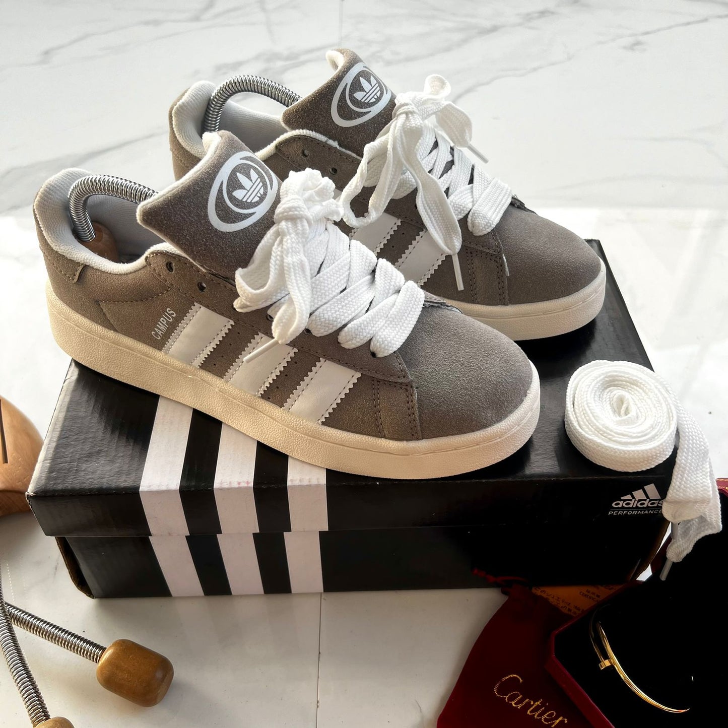 ADIDAS CAMPUS BEIGE L BLANCA