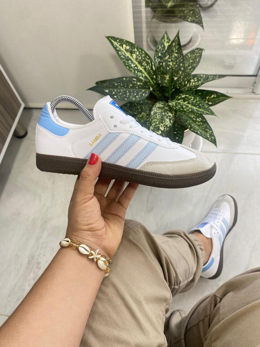 ADIDAS SAMBA BLANCO AZUL