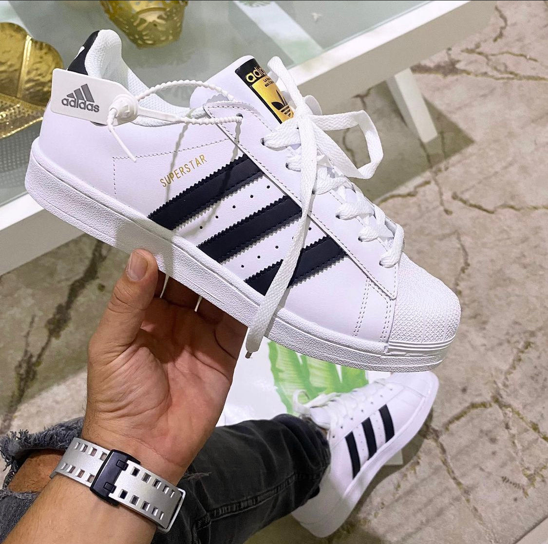 ADIDAS SUPER STAR BLANCO L NEGRAS ADIDAS SUPER STAR BLANCO L NEGRAS
