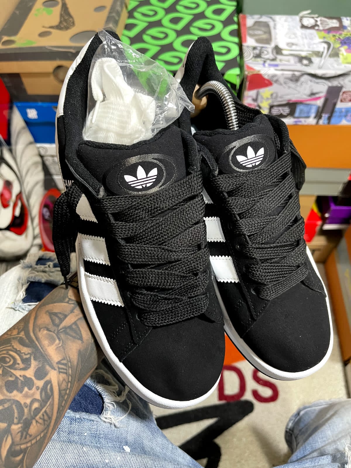 ADIDAS CAMPUS NEGRO L BLANCA